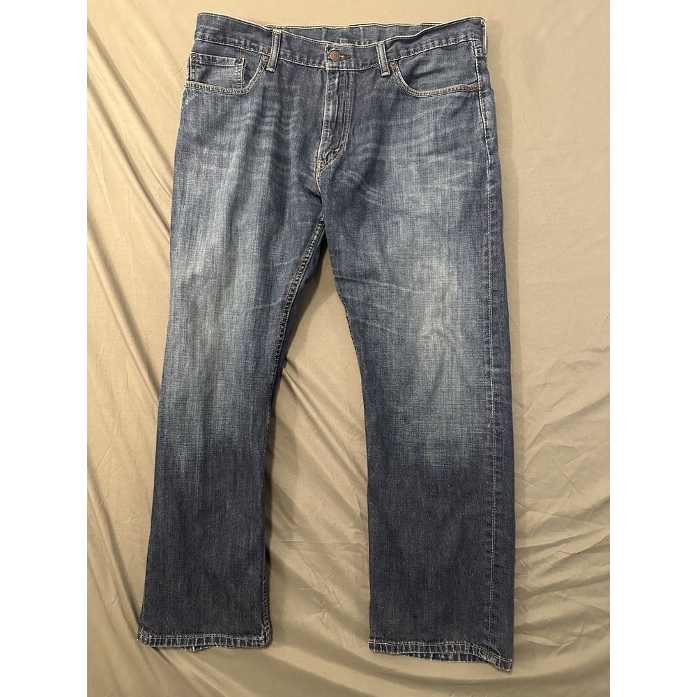 Levi's 514 Jeans Men 38x30 Blue Medium Wash Denim Stretch Waterless Straight Fit